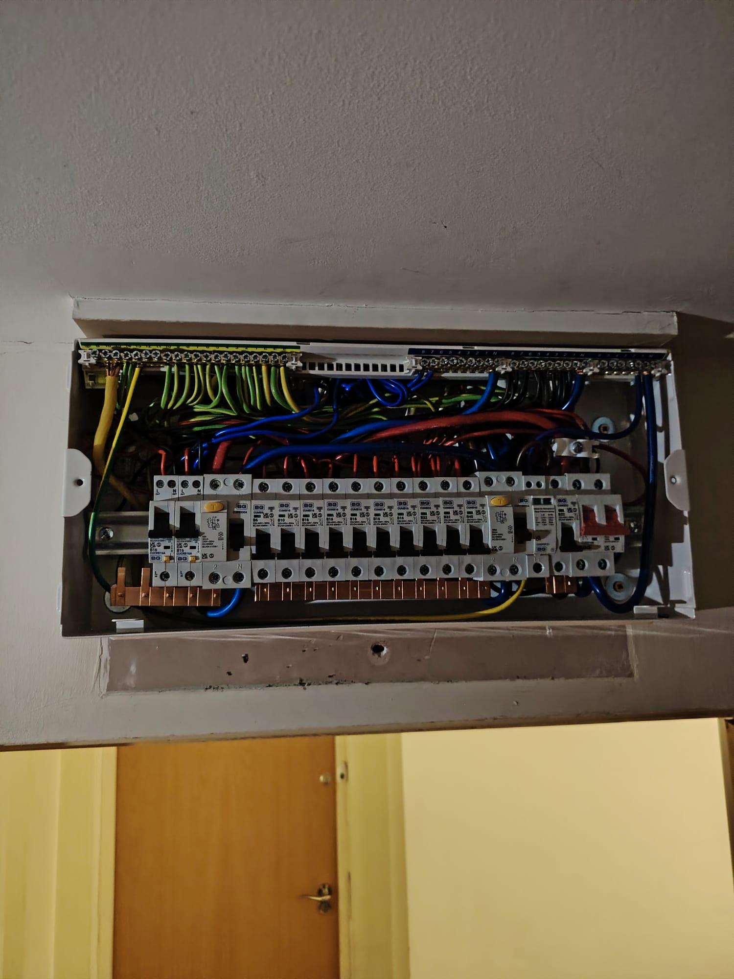 Commercial three phase consumer unit installation